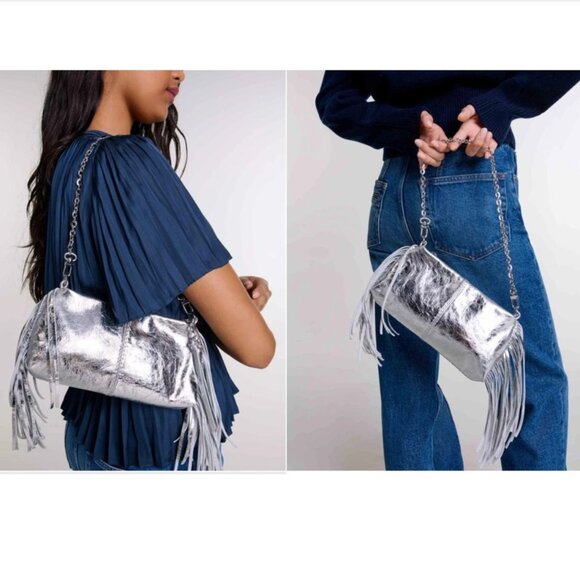 Maje "Miss M" Leather Clutch Bag -- Retail: $260 -- RTR - Picture 1 of 16